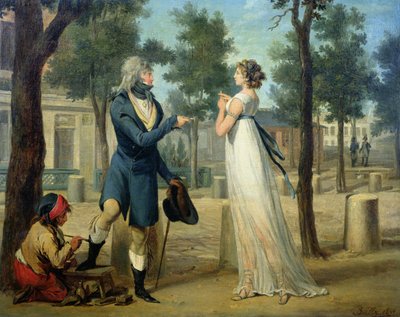 Incroyable et Merveilleuse in Paris, 1797 by Louis Leopold Boilly